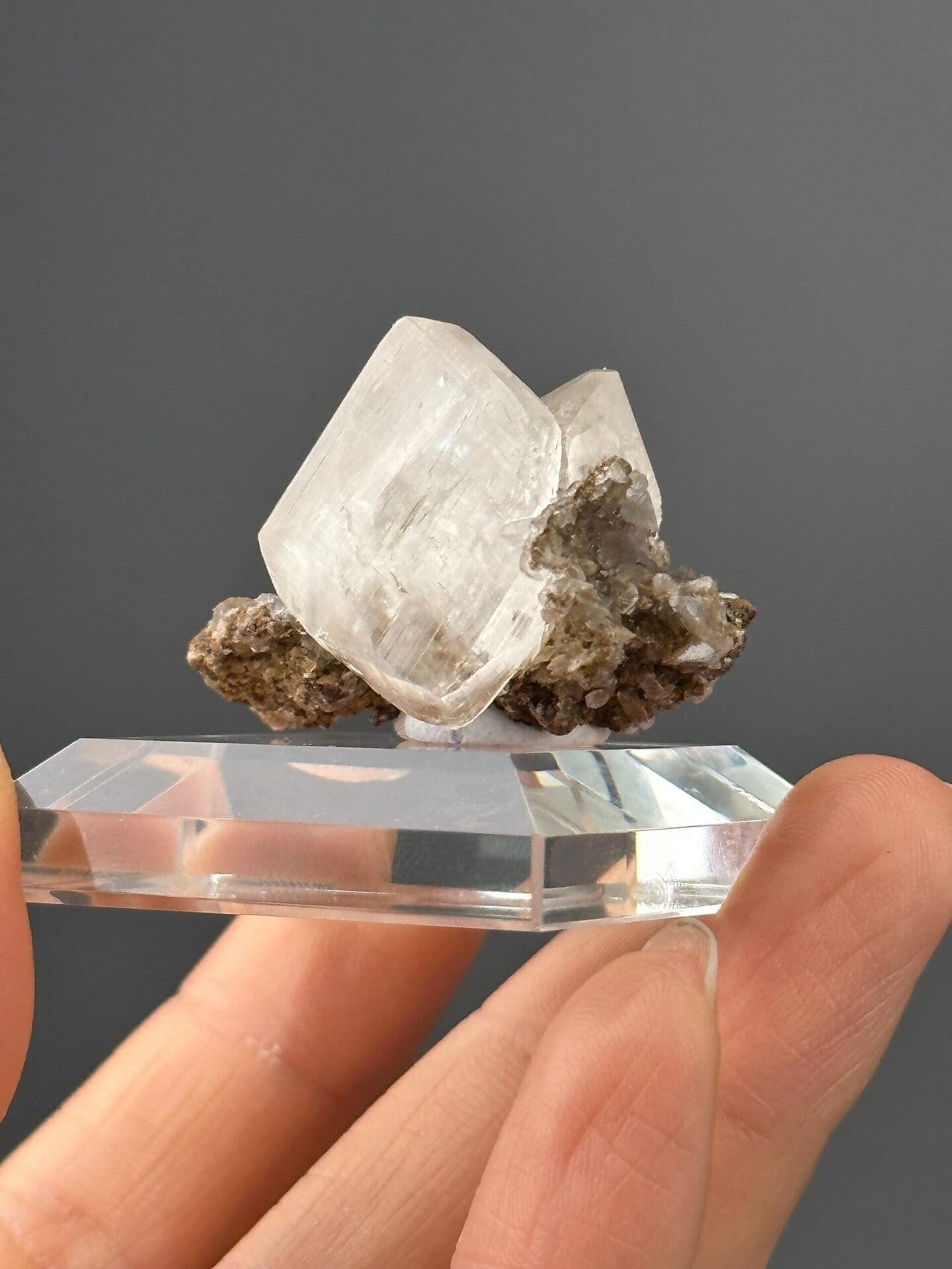 Detail of calcite surface showing crystal clarity