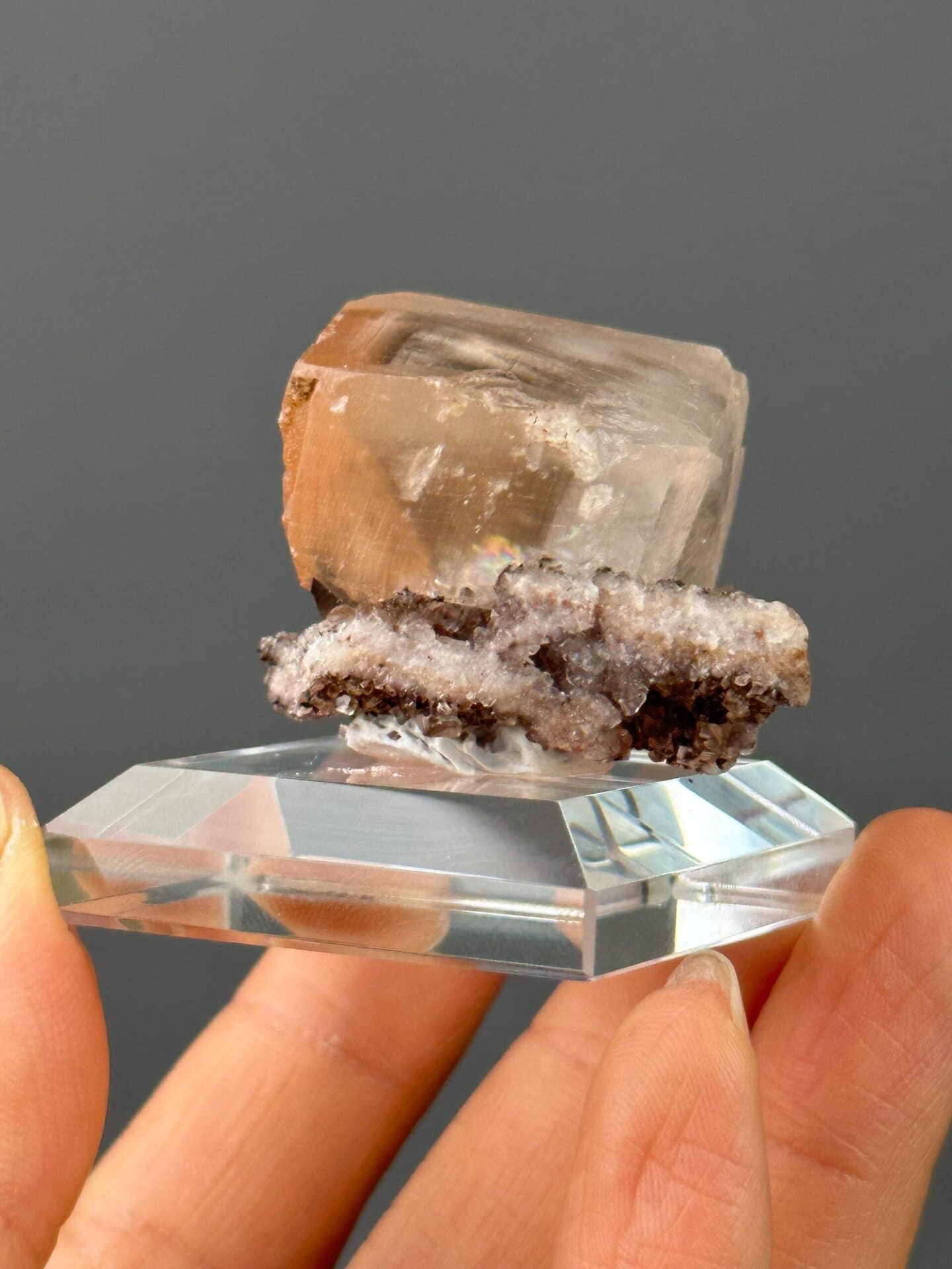 Top view of calcite crystal matrix, Daye Mine, Hubei