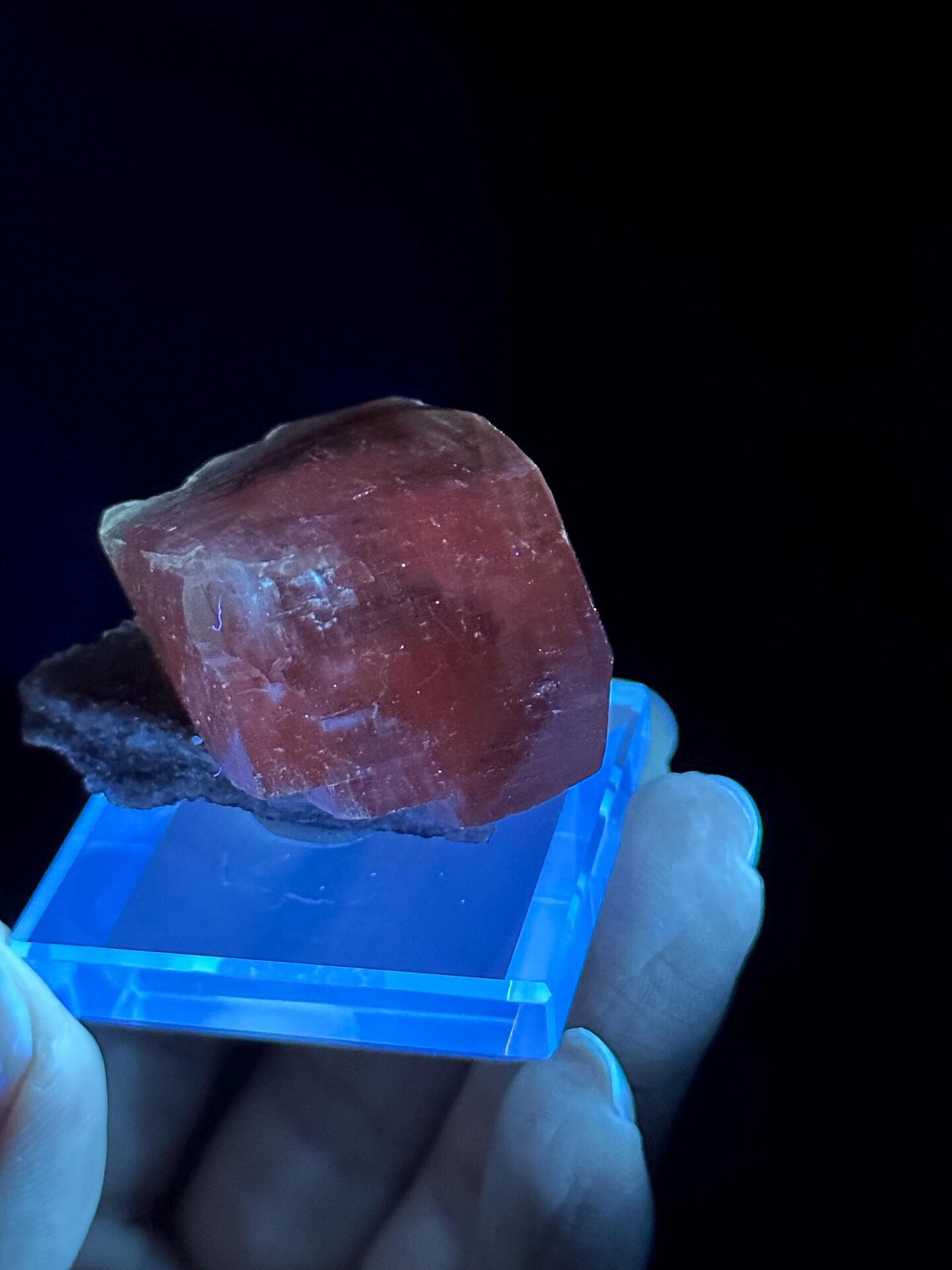 Back view of Daye calcite crystal matrix specimen