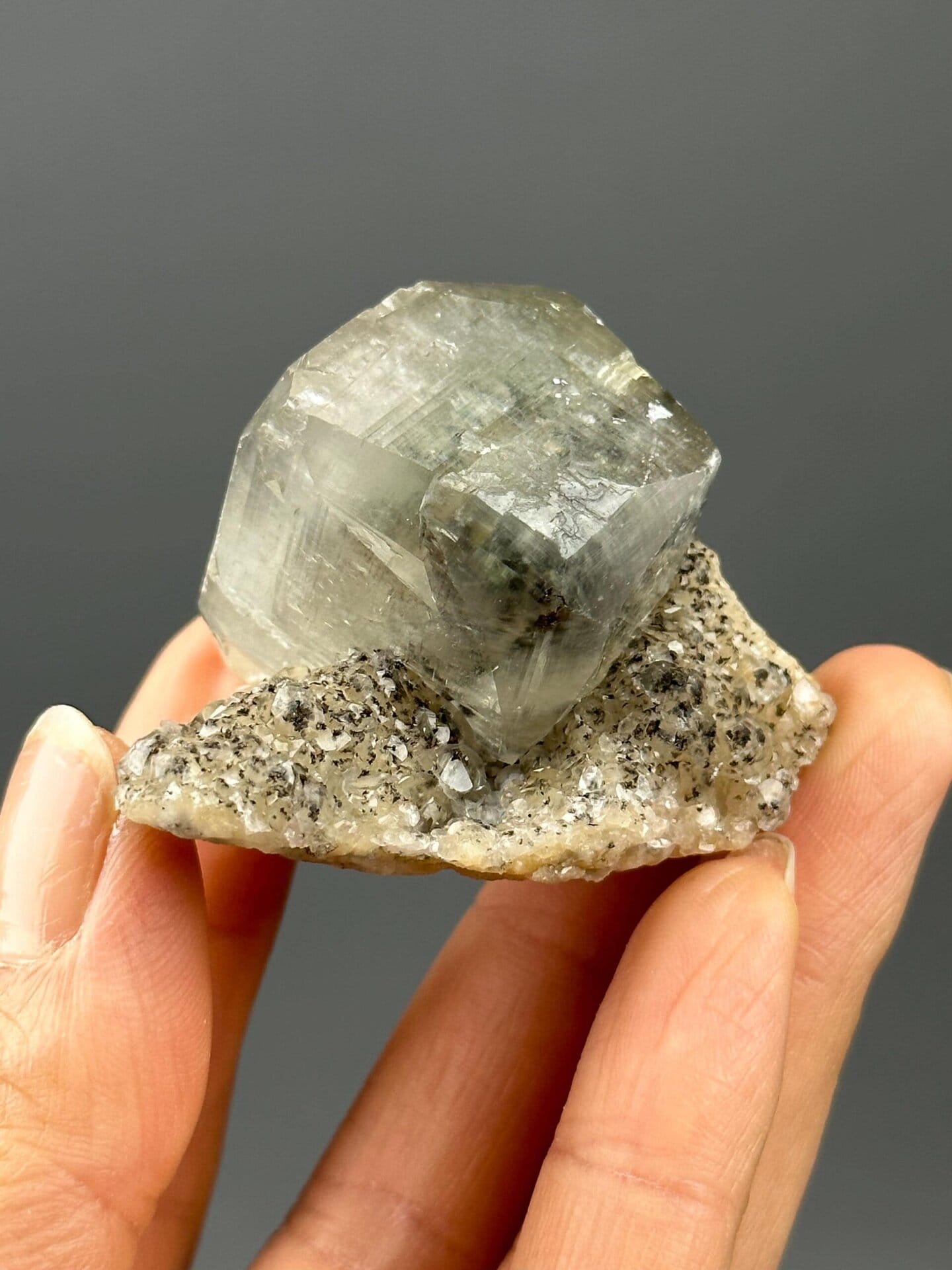 Top view of calcite cluster arrangement, Daye Mine
