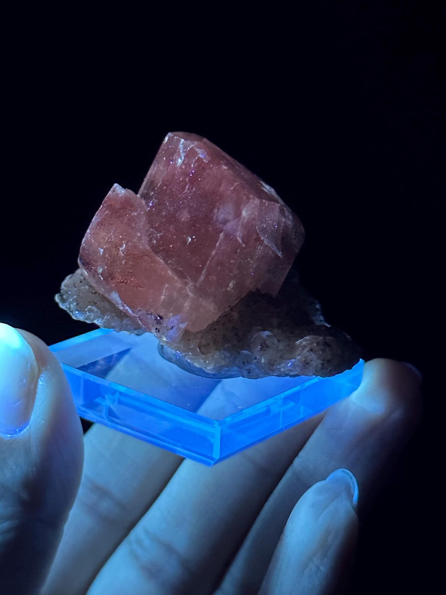 Cubic calcite crystal cluster, Daye Mine, Hunan, China