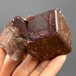 Chocolate Calcite Twin Crystal - Etched Cubic Beauty - Hunan, China - Collector's Delight