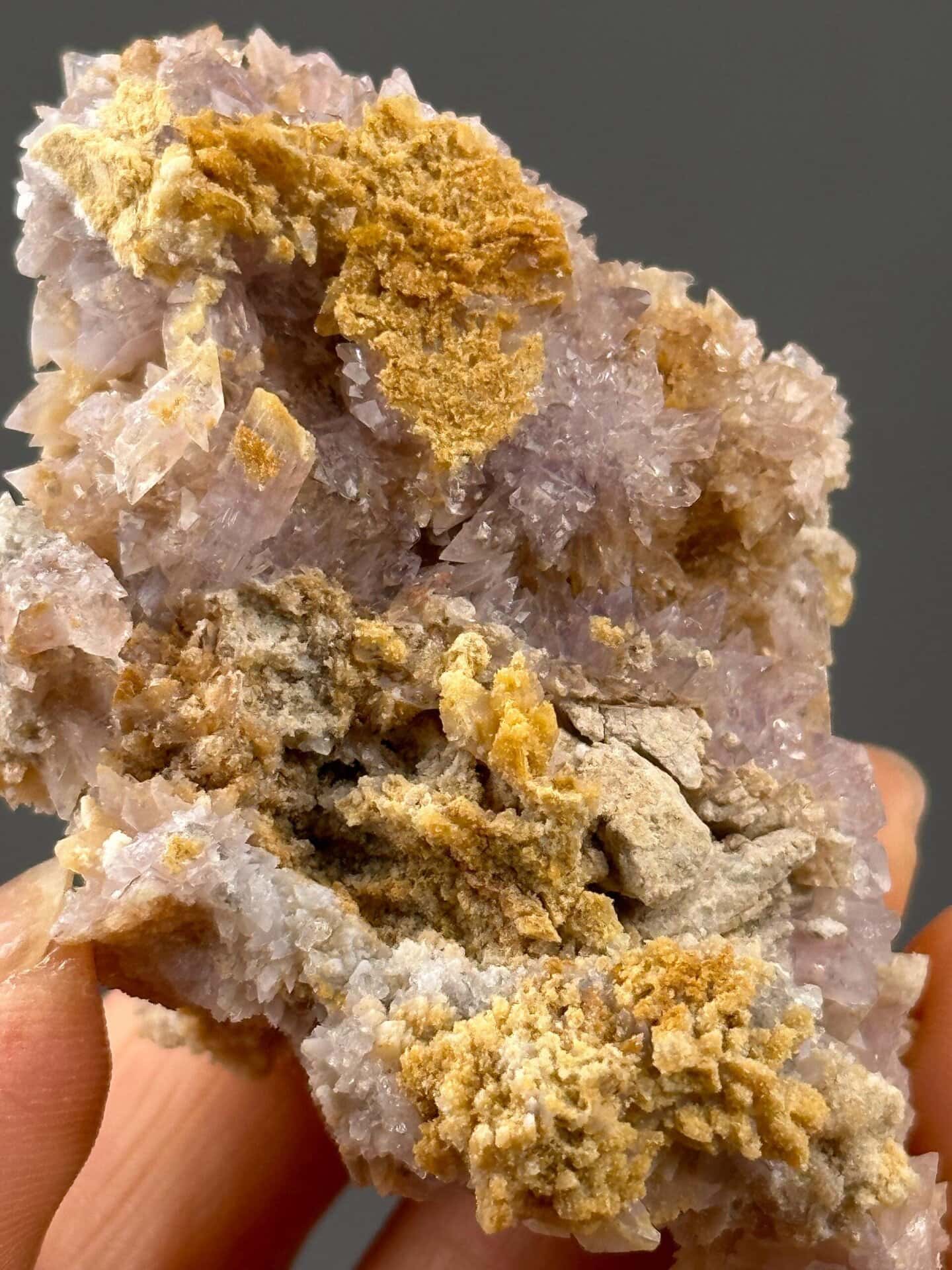 CaSO₄·2H₂O monoclinic gypsum, Mohs 2, purple, Guizhou, 3.17 oz