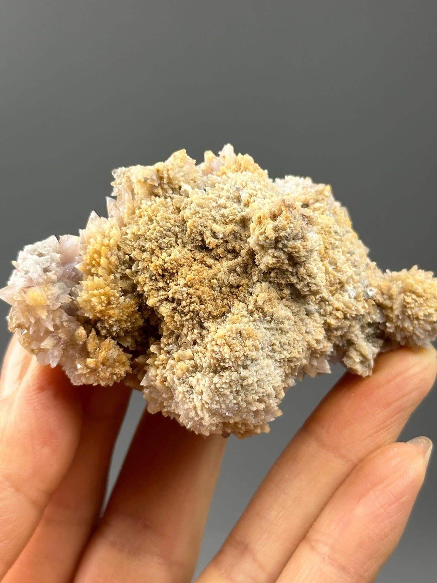 Purple floral gypsum crystal cluster, Guizhou, China