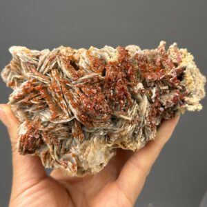 Vanadinite Crystal Cluster - Vibrant Red Hexagonal Crystals - Moroccan Gemstone - Collectible Mineral
