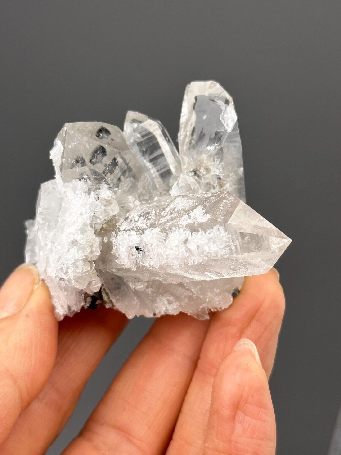 Quartz with cassiterite and pyrite, Yaogangxian Mine, Hunan