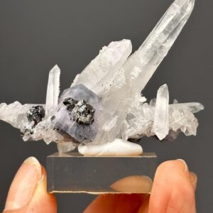 Cassiterite Yaogangxian Quartz Cluster - Rare Purple Fluorite Gem - Chinese Mineral - Collector's Specimen