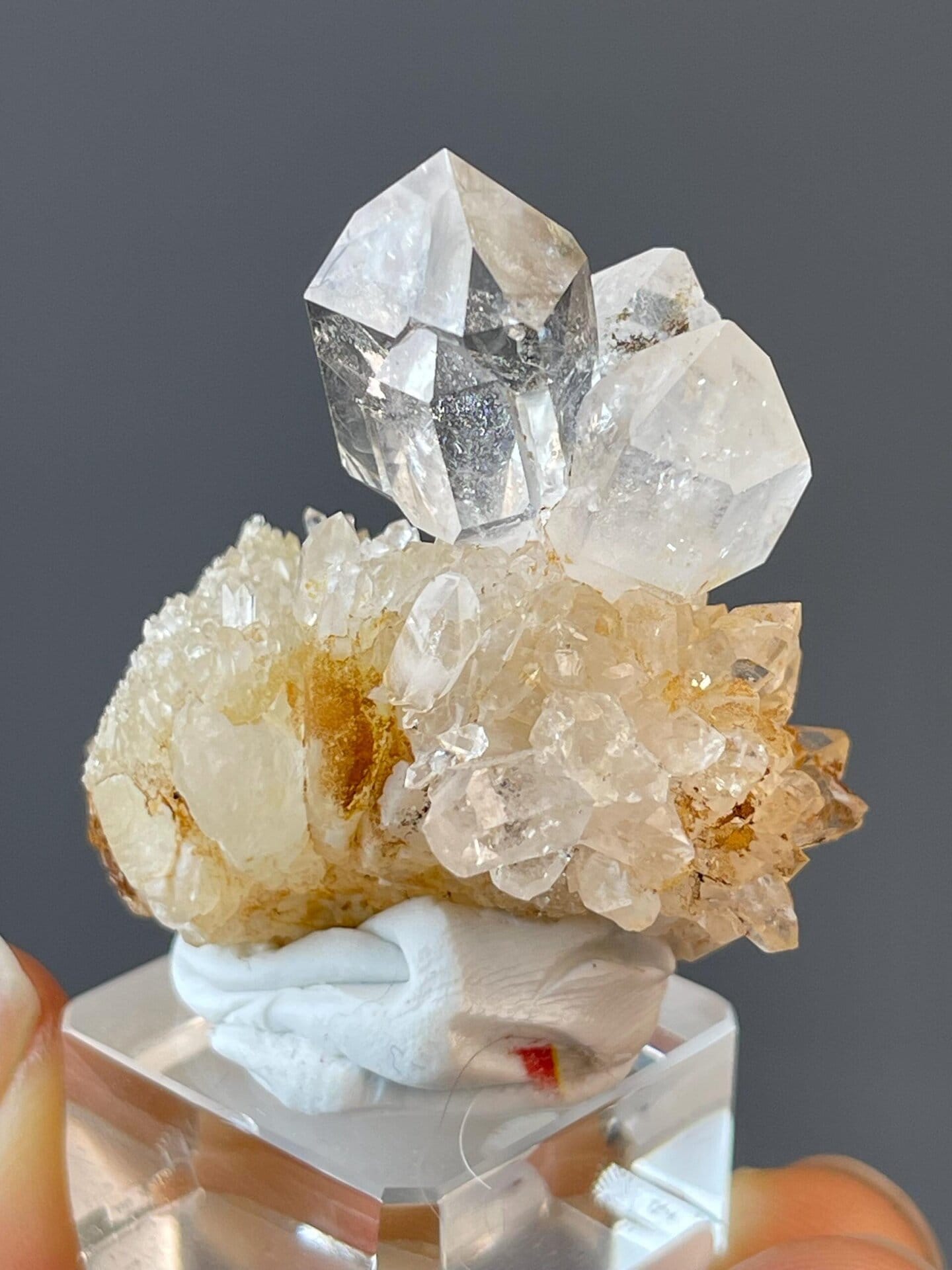 Natural quartz crystal from Namibia with trigonal symmetry