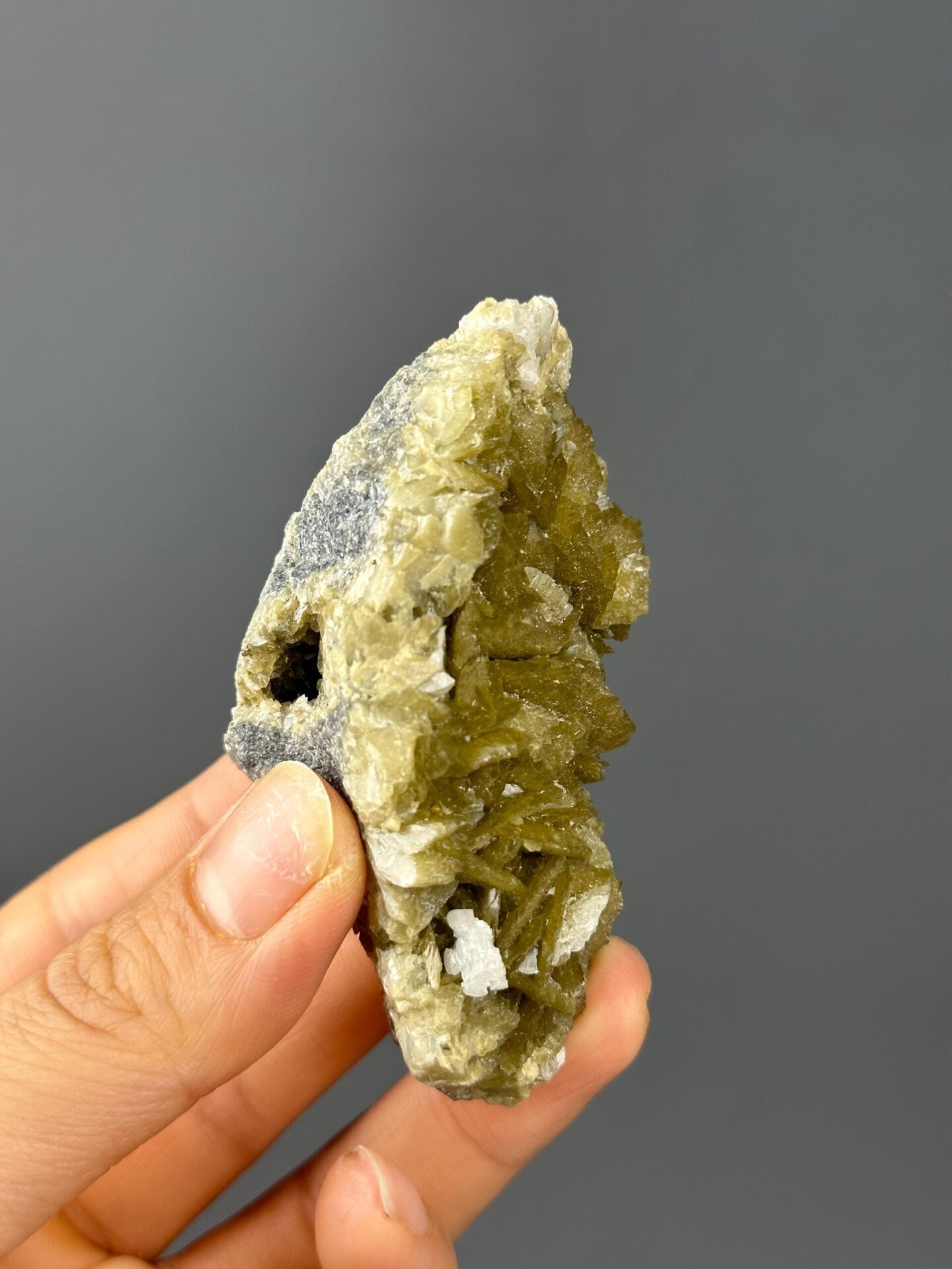 Siderite crystals brown color detail on dolomite