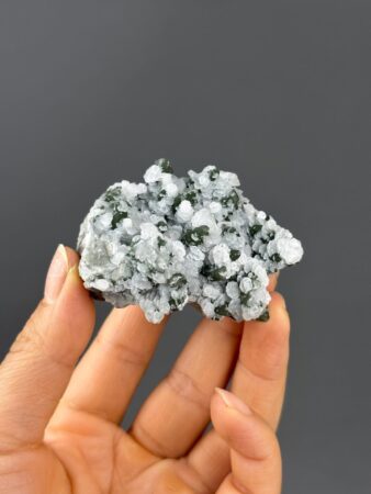 Fluorescent Flower Calcite and Green Quartz Sculpture - Inner Mongolia - Unique Mineral Art Piece