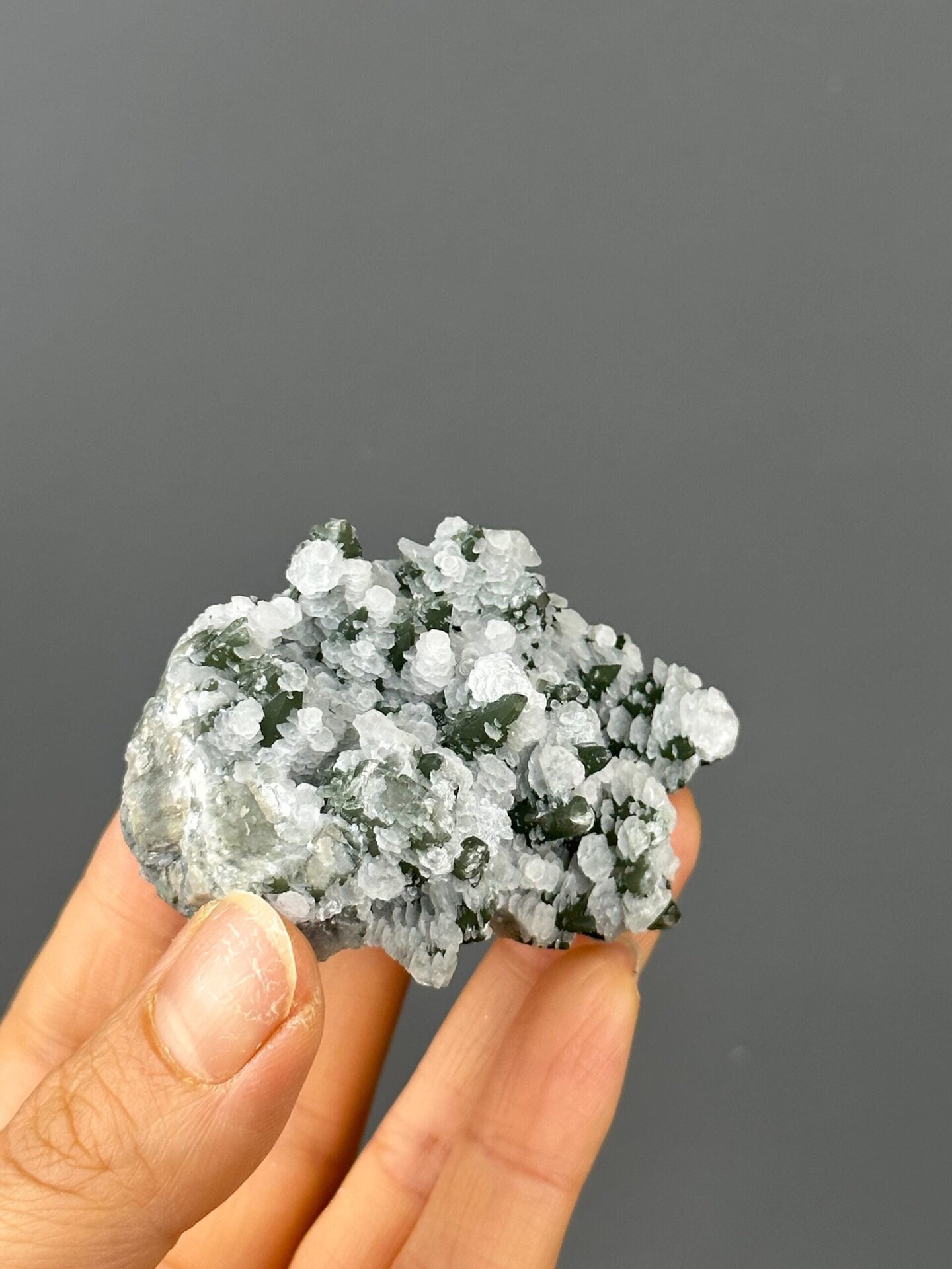 Top view of flower calcite and quartz Inner Mongolia
