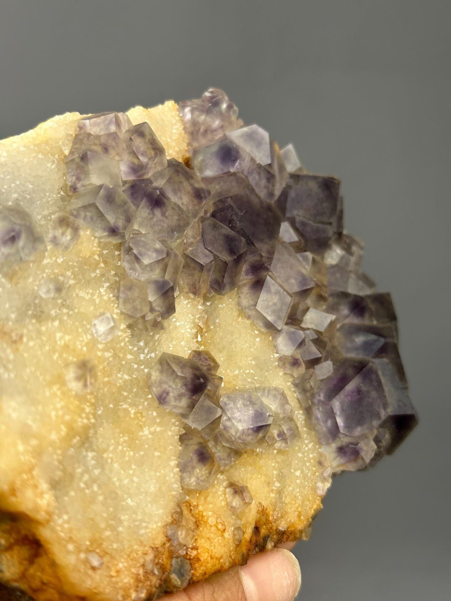 Full front view of large purple fluorite slab Fujian