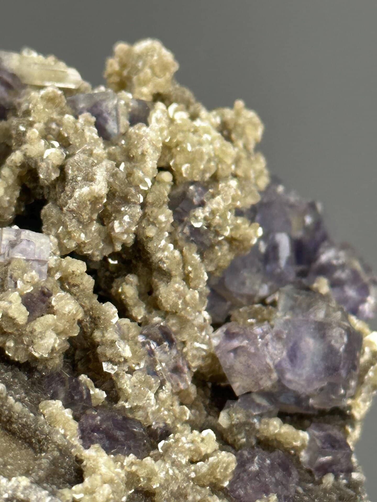 Purple phantom fluorite on quartz matrix Yaogangxian