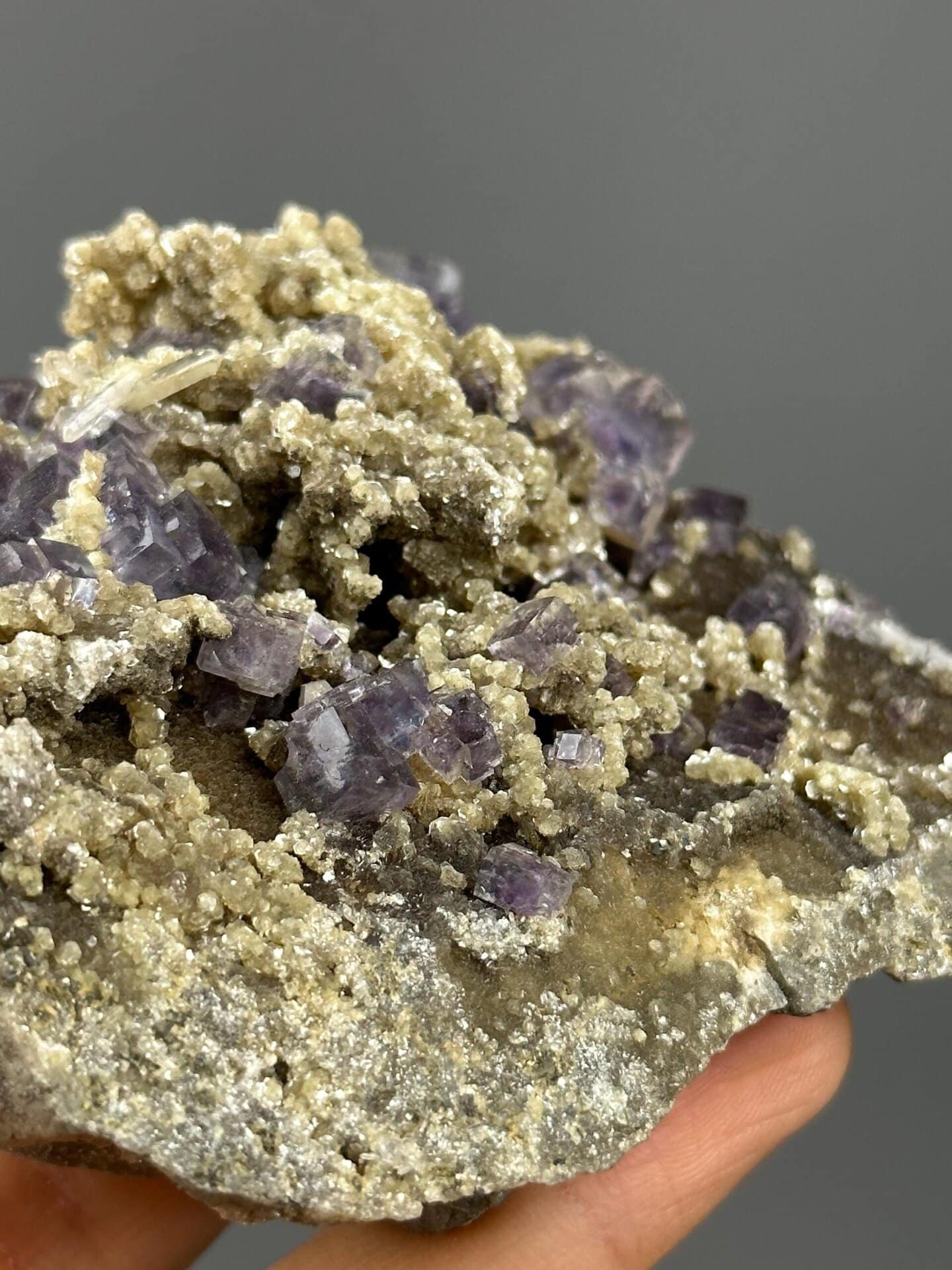 Phantom growth zone detail inside fluorite crystal