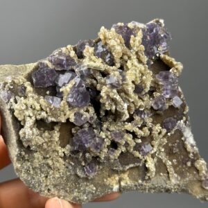 Fluorite Specimen - Deep Purple Phantom on Matrix - Rare Yaogangxian Fusion - Collector's Gem