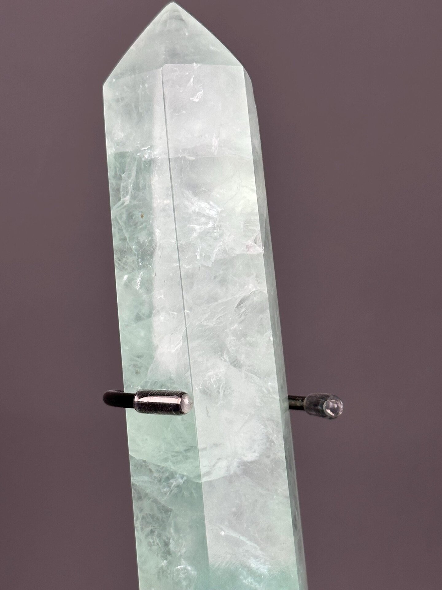 Full length view of green fluorite tower