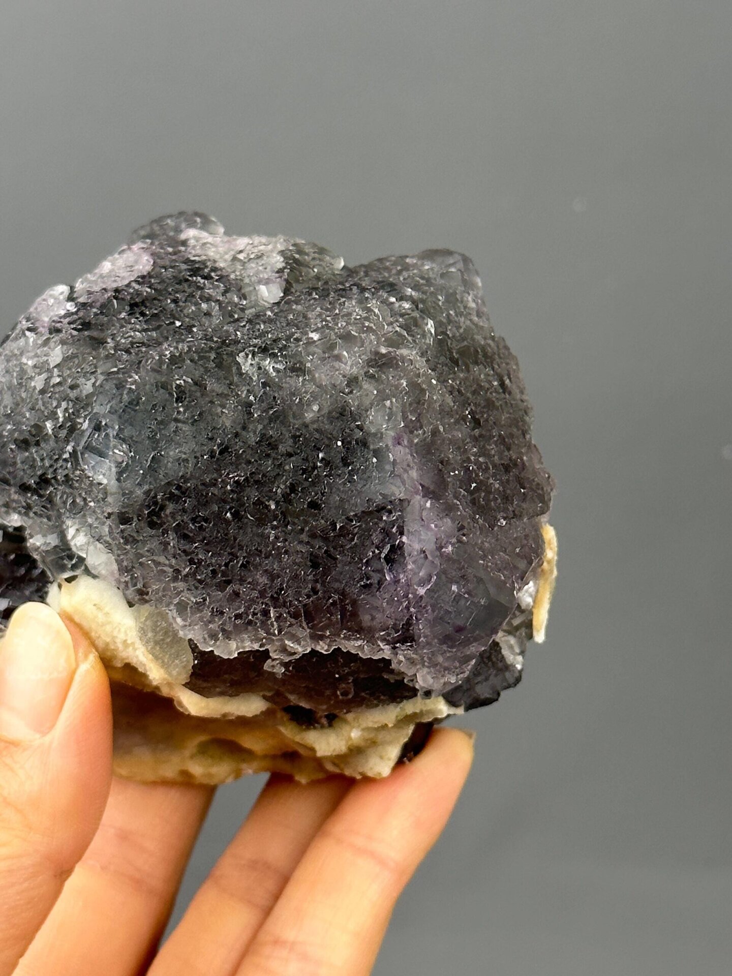 Full large twin fluorite specimen on white background