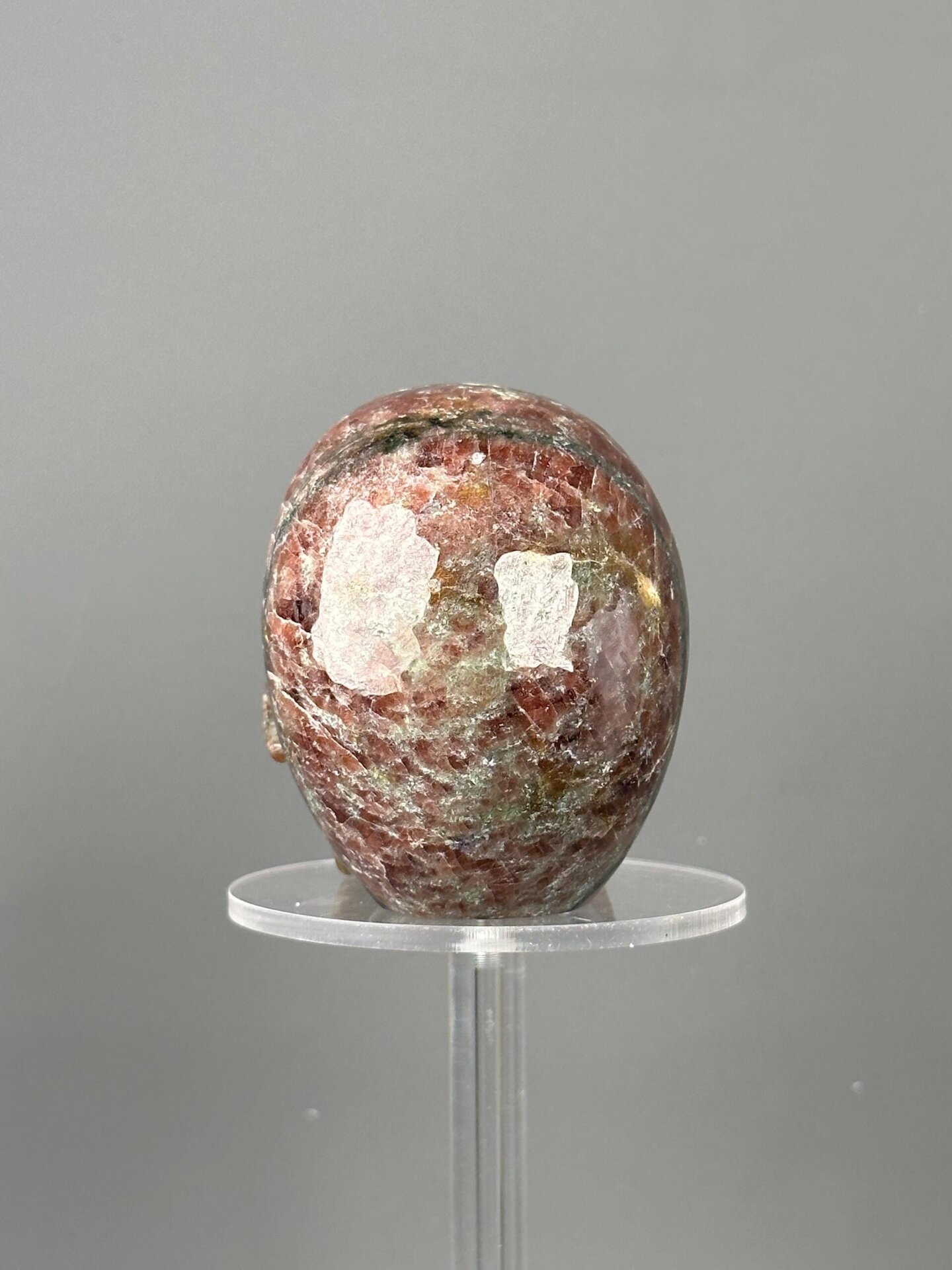 Garnet skull three-quarter profile view