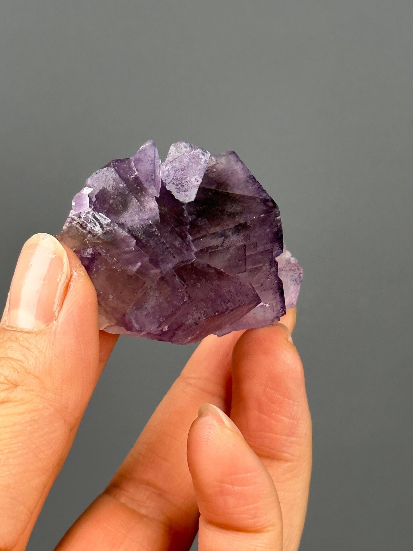 Purple fluorite phantom ghost zoning detail