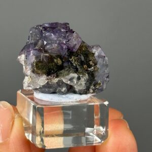 Stunning Yaogangxian Fluorite Specimen - Transparent Green and Purple - With Epidote - Perfect for Collectors
