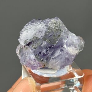 Twin Fluorite Crystal - Light Purple with Rainbow - Yaogangxian Mine - Raw Mineral Specimen