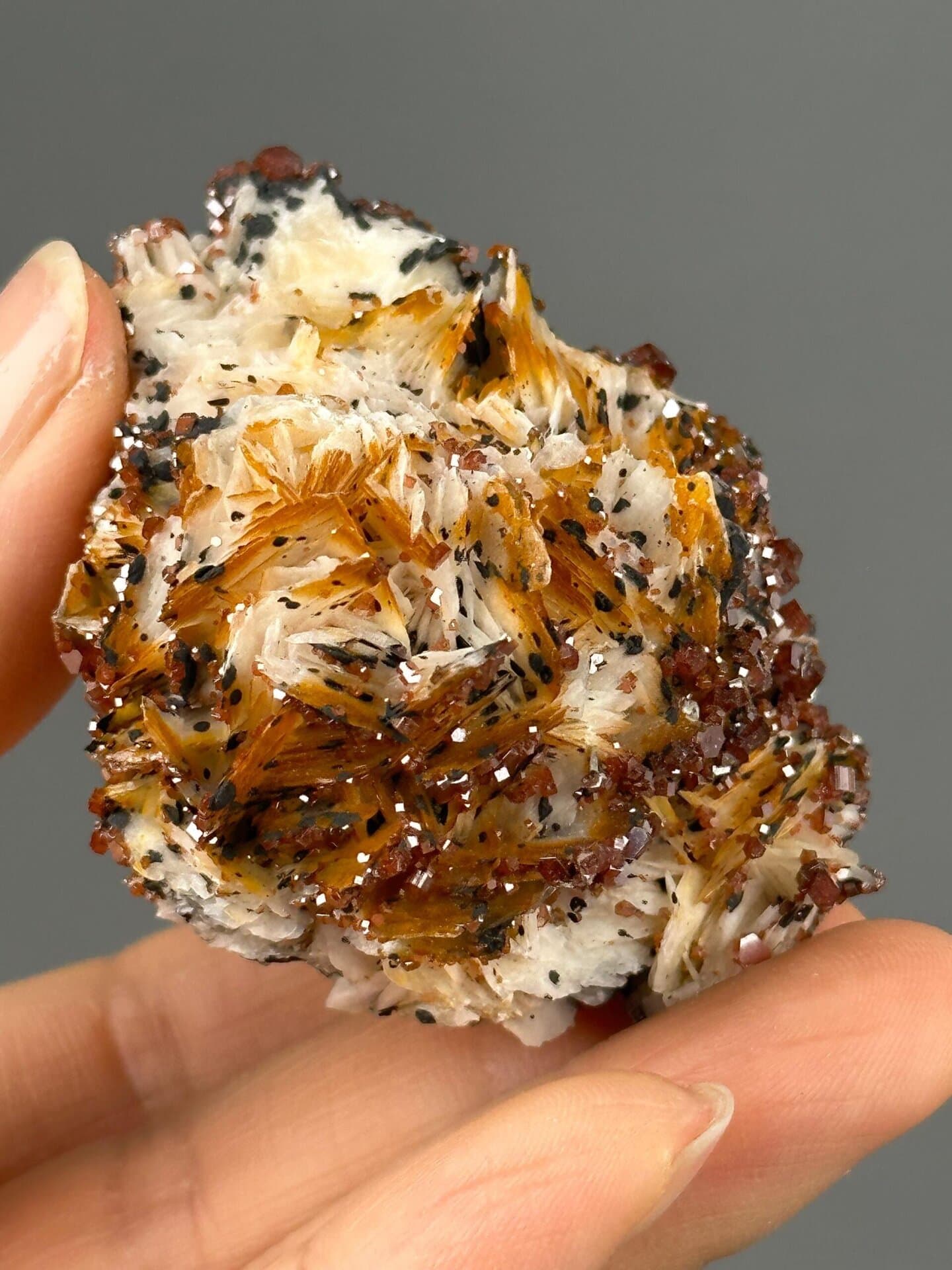 Back view of vanadinite cluster from Morocco