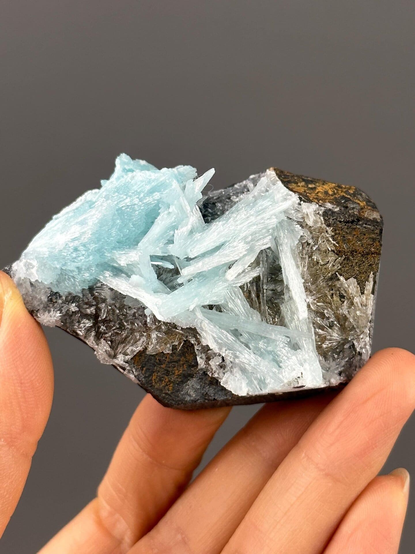 Full hemimorphite specimen on white background