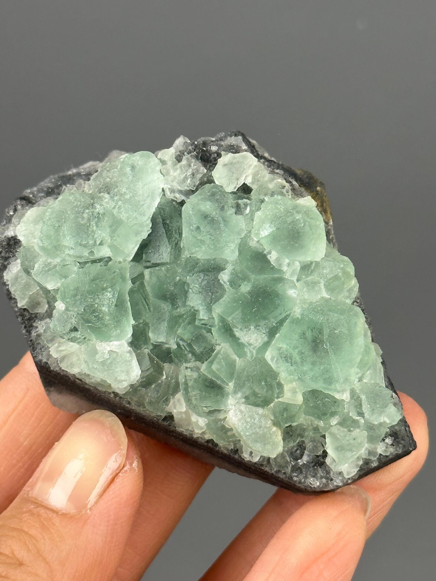 Green fluorite quartz matrix scale reference