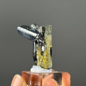 Stunning Twin Stibnite Crystal - Rare Metallic Specimen - Hunan Origin - Collector's Gem