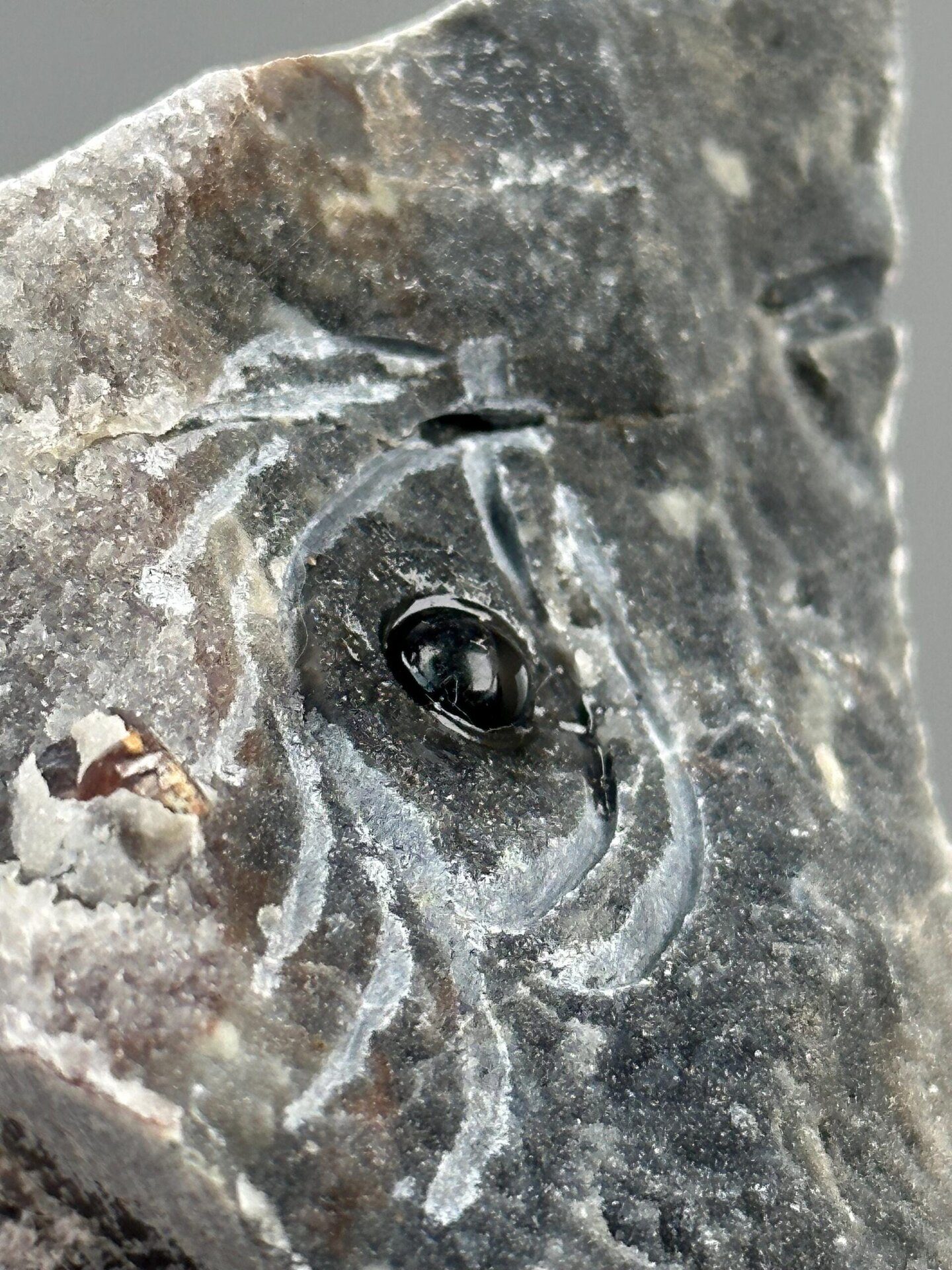 Detail of zinc ore and agate mineral texture in pyramid