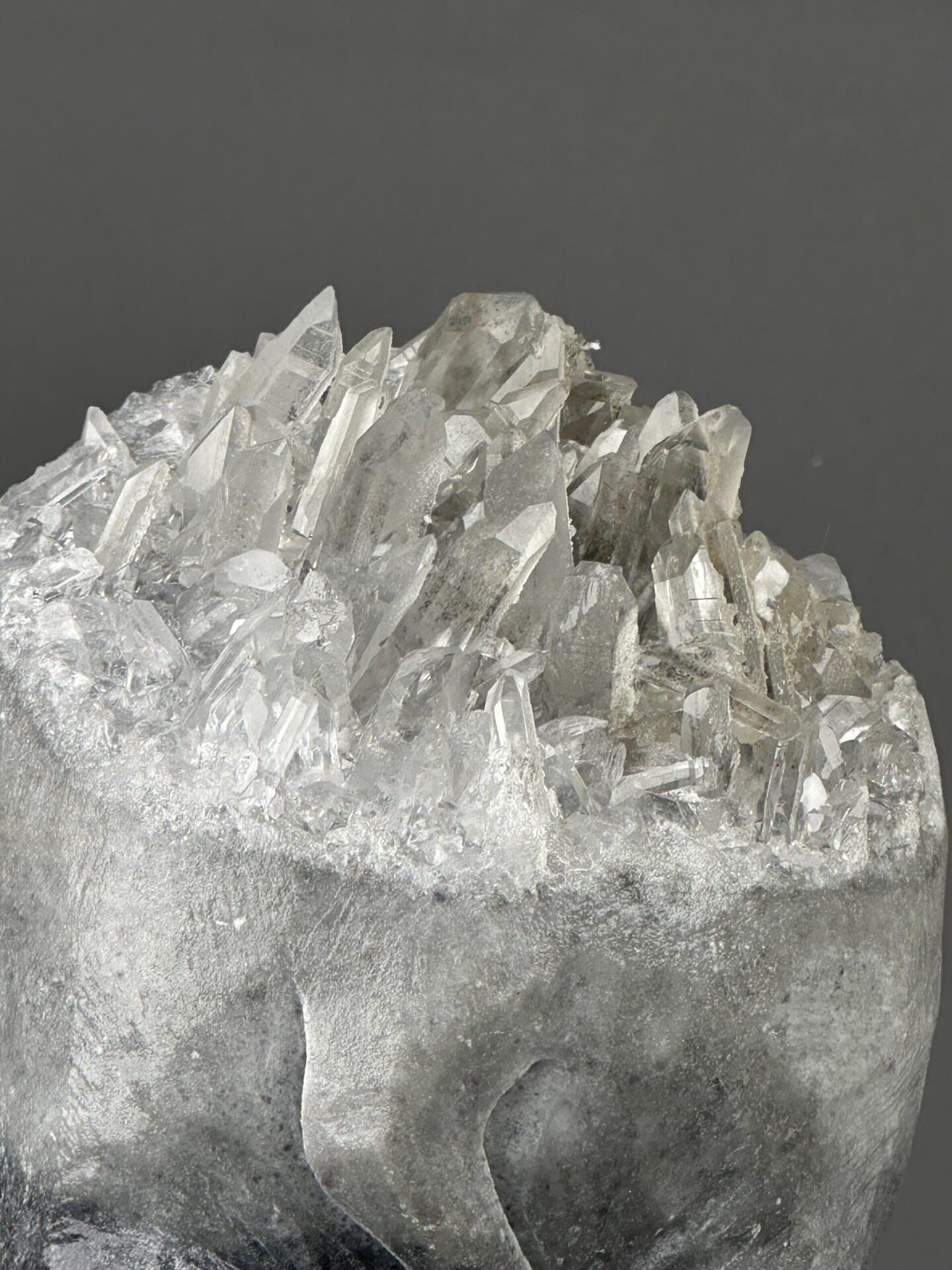 Top view of hand-carved crystal elephant sculpture