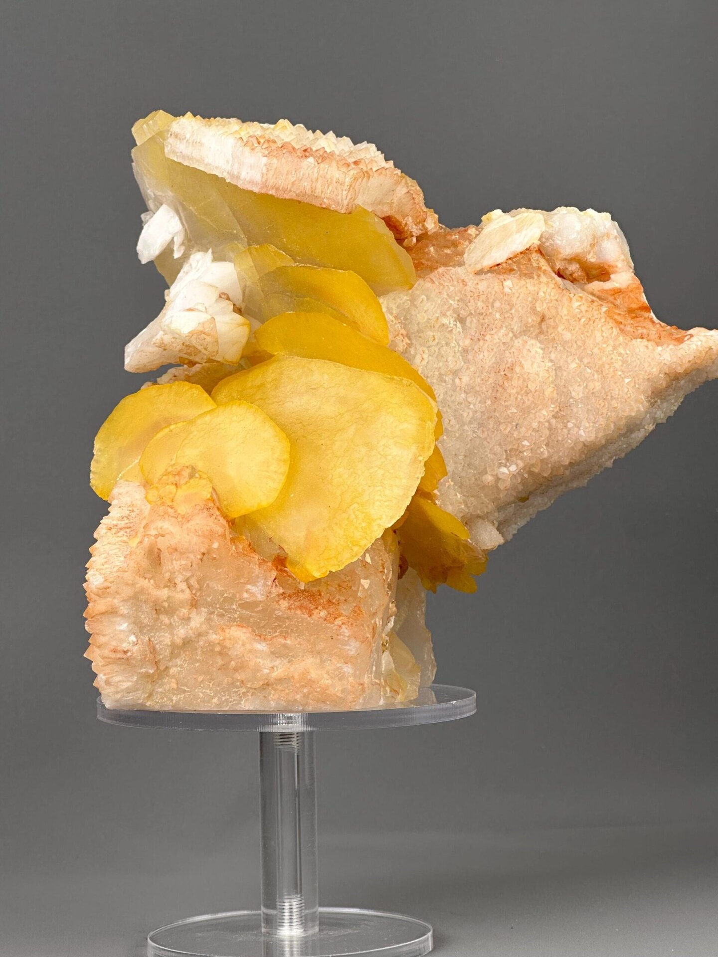 Large yellow potato calcite cluster from China