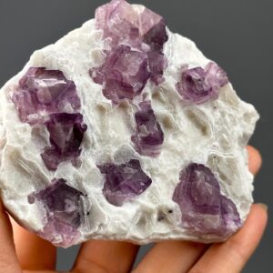 Purple Banded Fluorite - Lollipop Shape - Zhejiang, China - Collectible Crystal