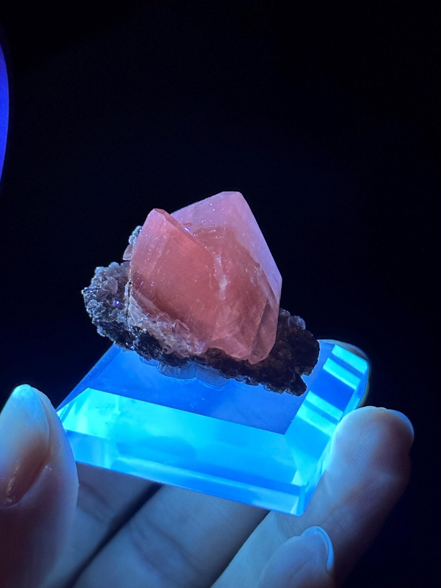 Natural calcite crystal on matrix, Hunan, China collector piece