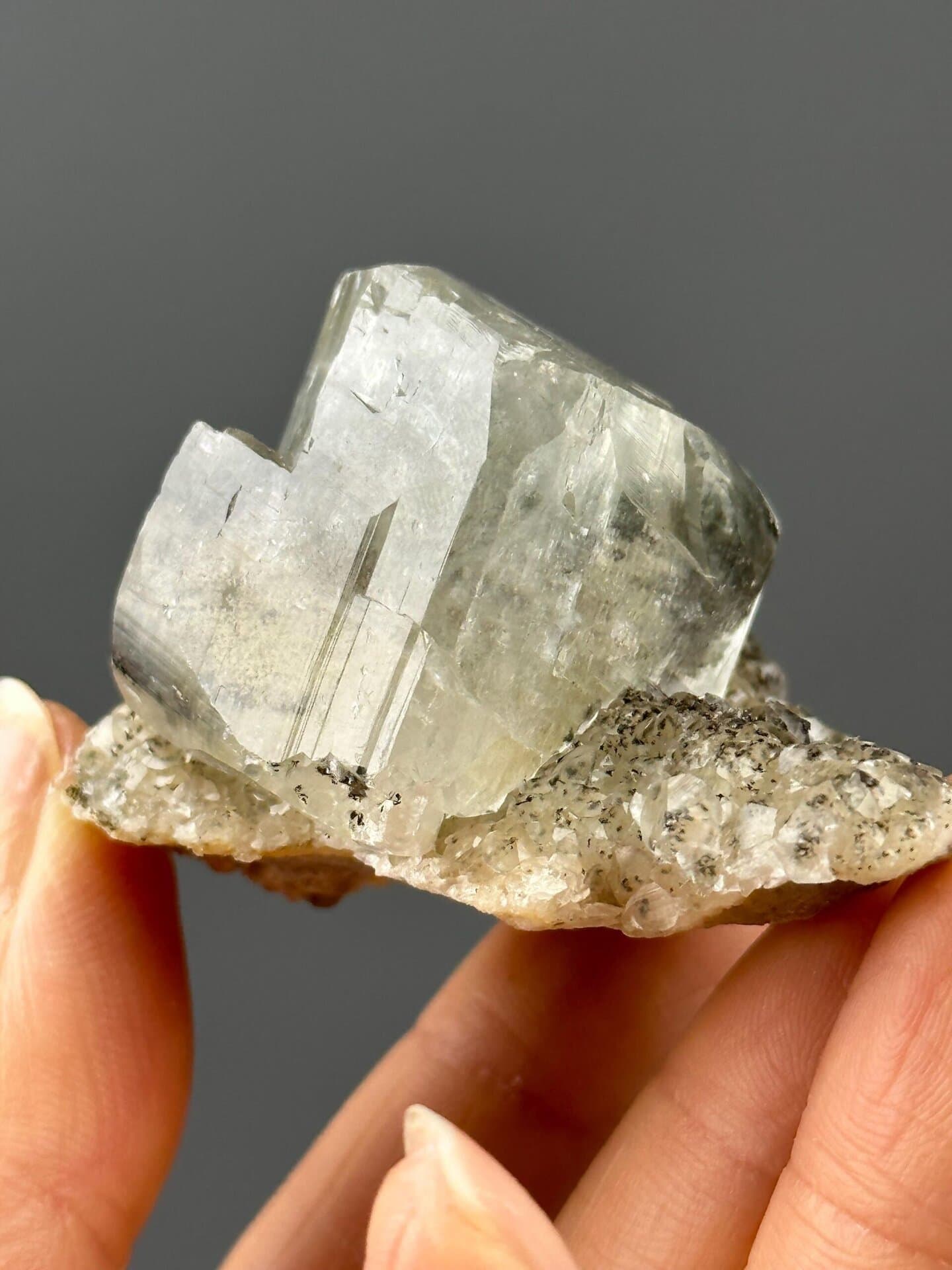 CaCO₃ trigonal calcite, Mohs 3, cubic, Daye Mine Hunan, 2.29 oz