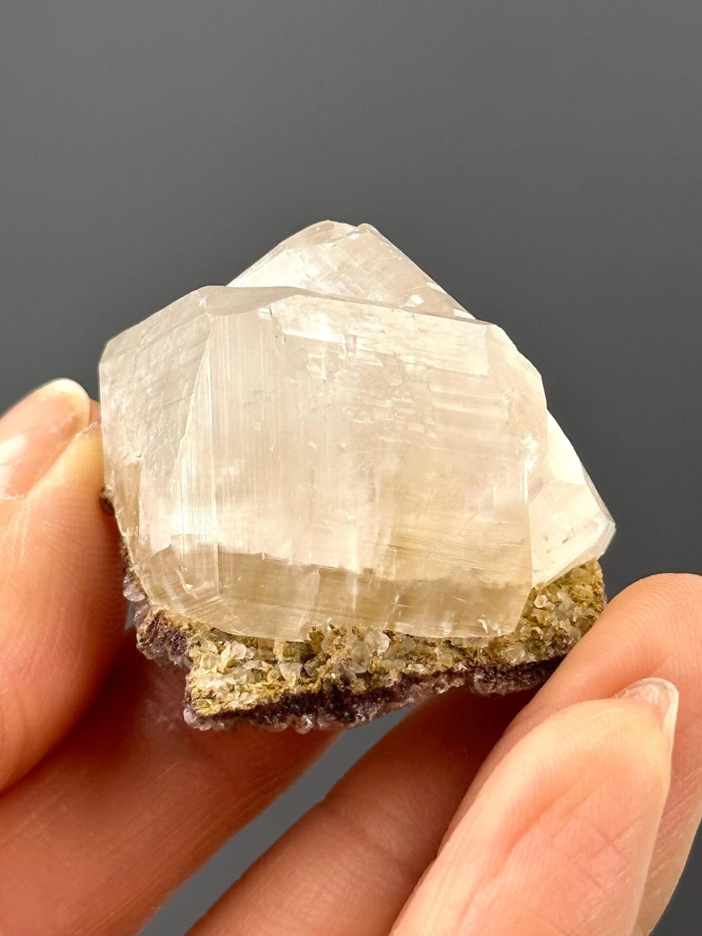 Bright yellow calcite crystal cluster from Fujian, China