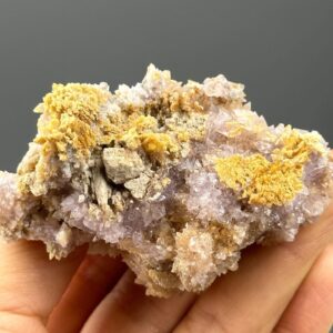 Purple Gypsum Crystal Cluster - Floral Design - Guizhou, China - Unique Mineral Specimen