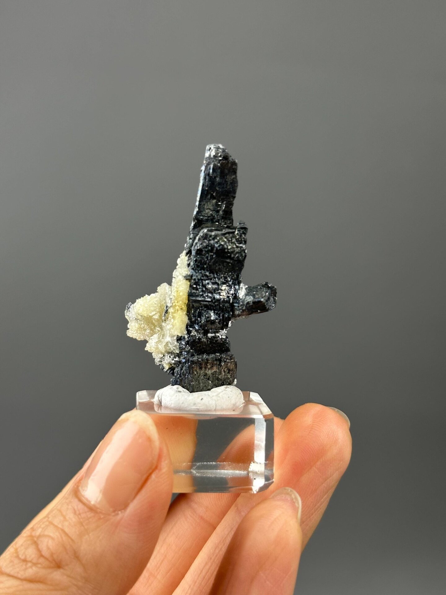 Top view showing stibnite-barite contrast
