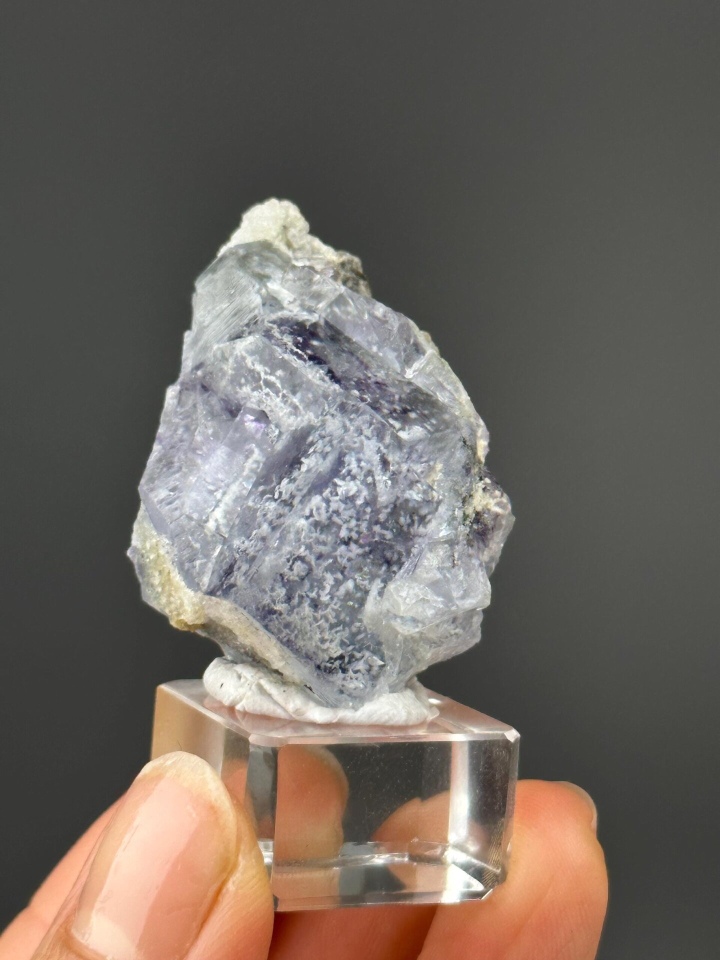 CaF₂ cubic fluorite, Mohs 4, purple phantom, Yaogangxian, 1.23 oz