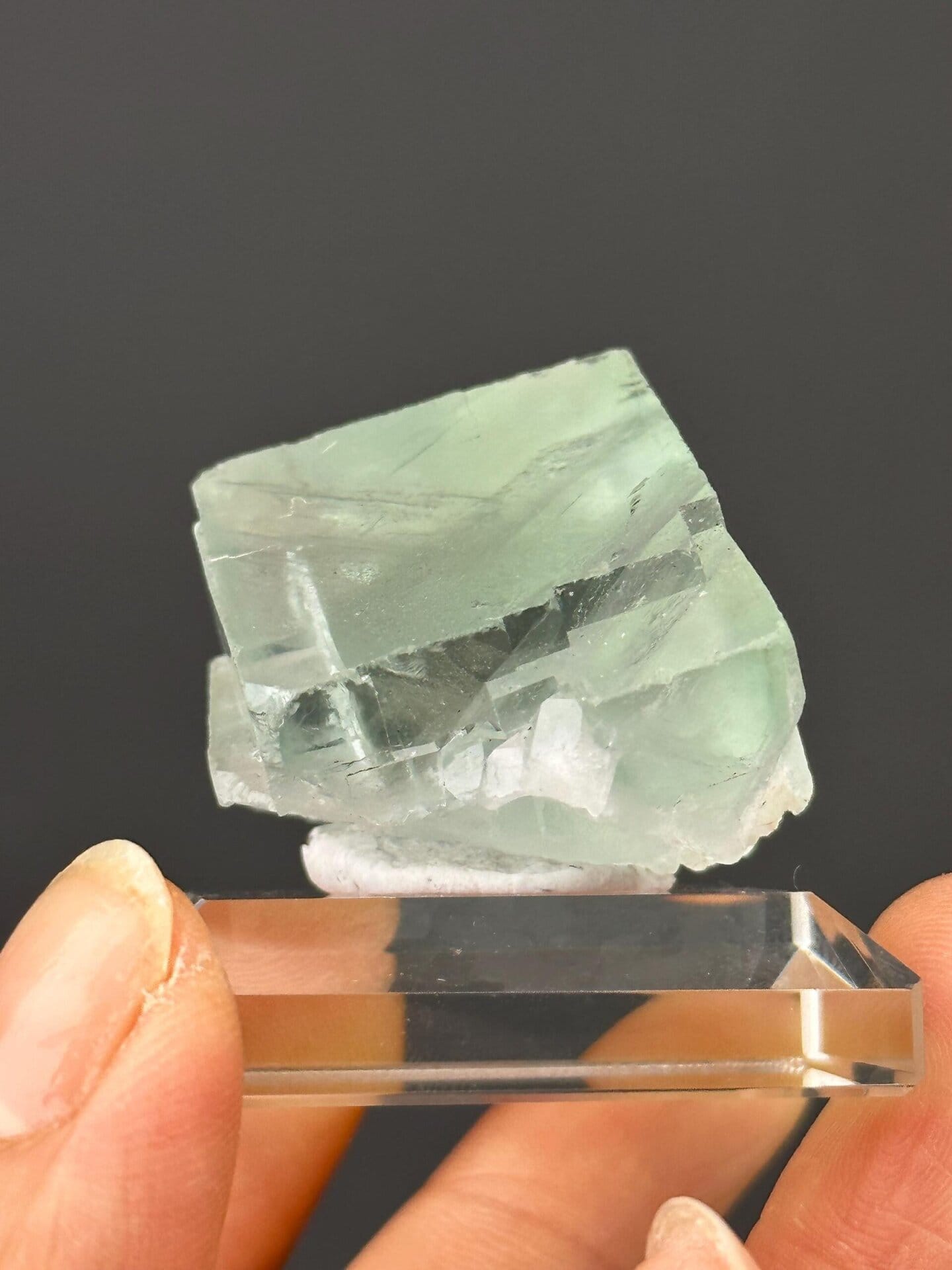 Green fluorite crystal cluster from Yaogangxian Mine, Hunan, China