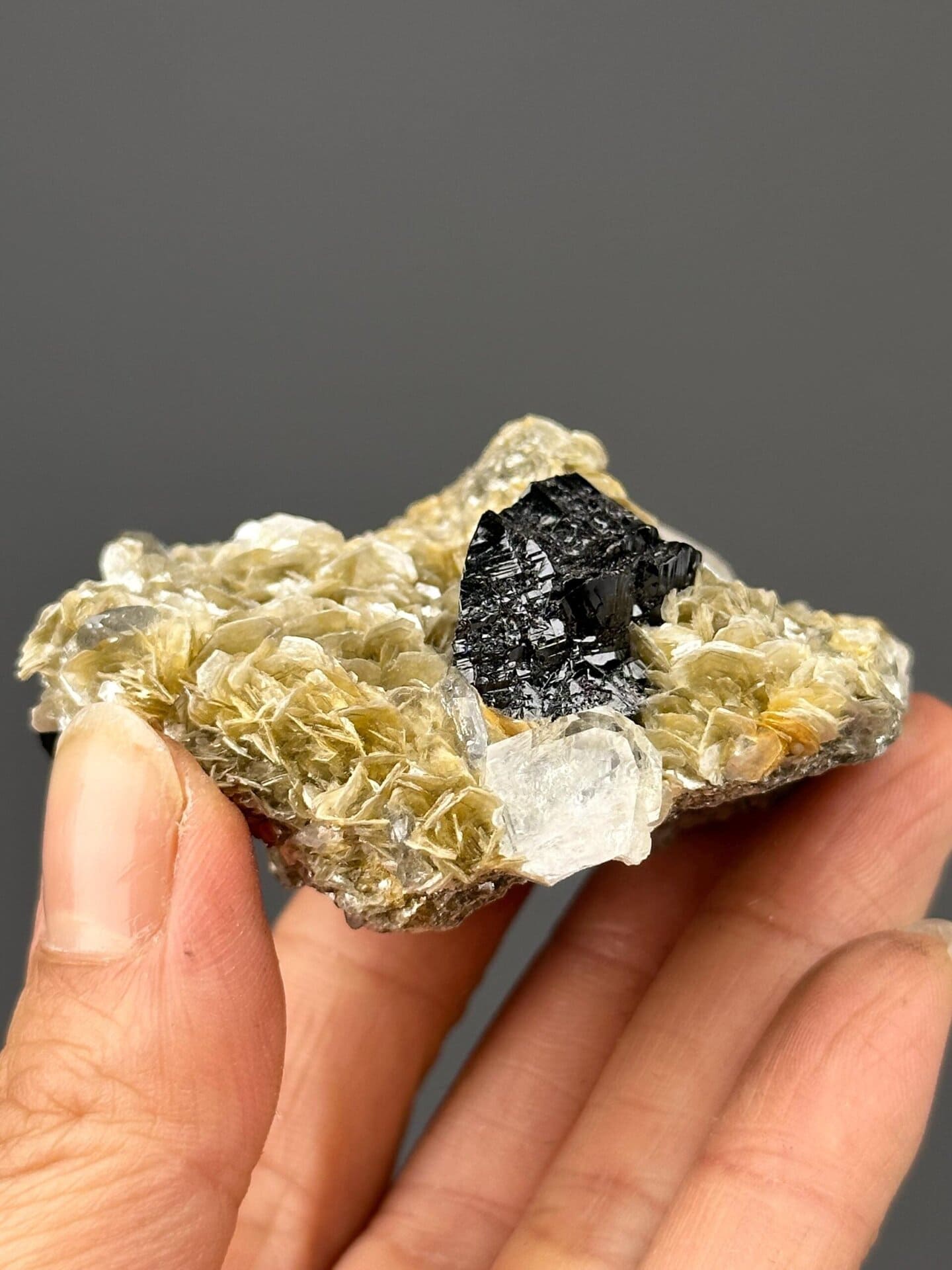 Close-up of cassiterite showing adamantine luster
