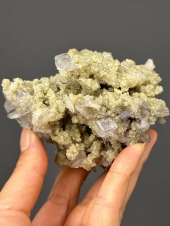 Stunning Yaogangxian Fluorite Mineral Specimen - Vibrant Green Crystals with Dolomite and Quartz - Perfect for Collectors