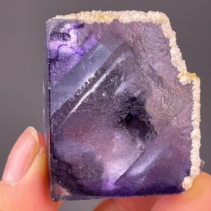 Purple Phantom Fluorite Crystal Cluster - Unique Raw Mineral - YGX Origin - Healing and Display