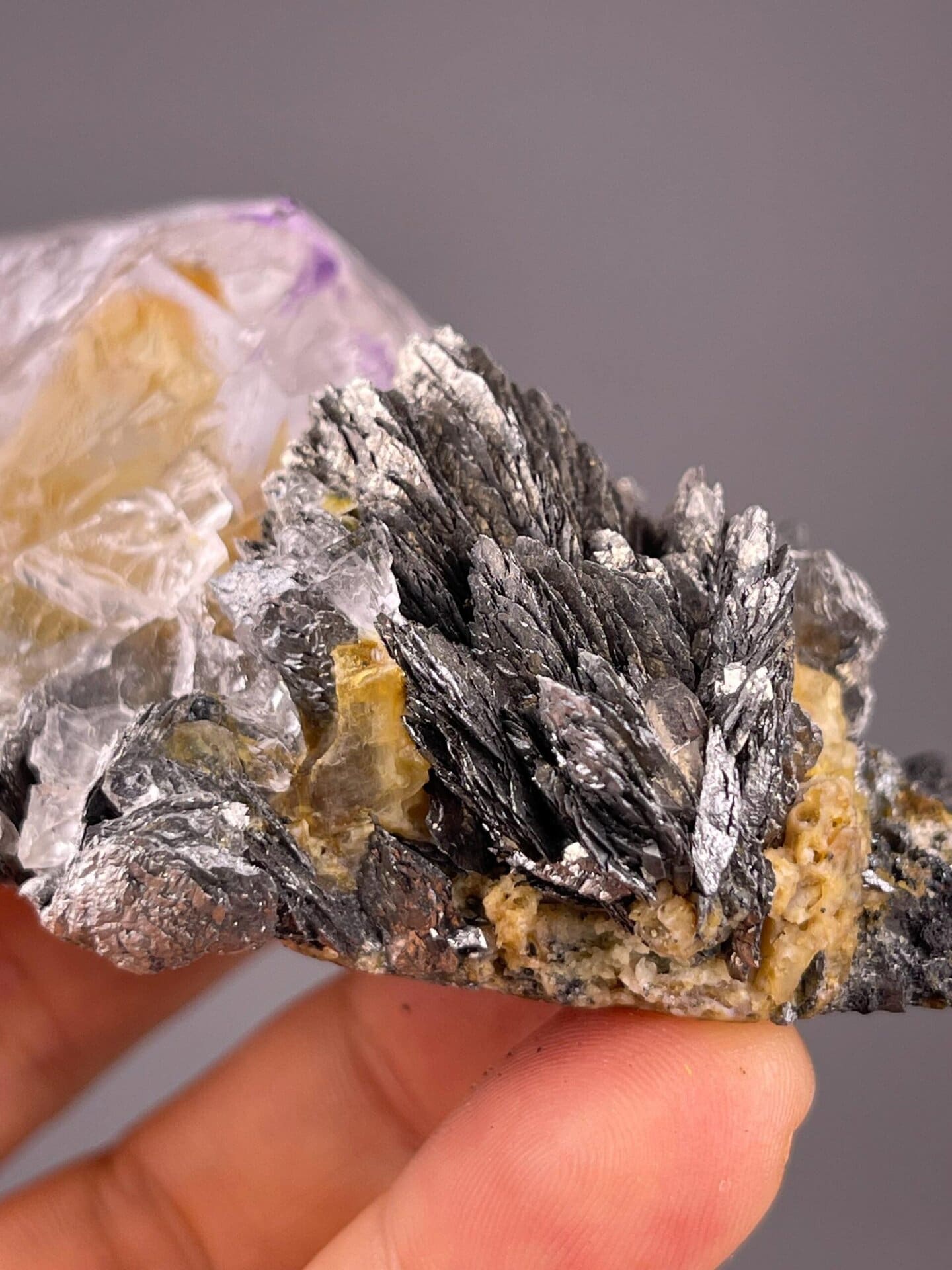 Collector fluorite with phantom and marcasite from Inner Mongolia