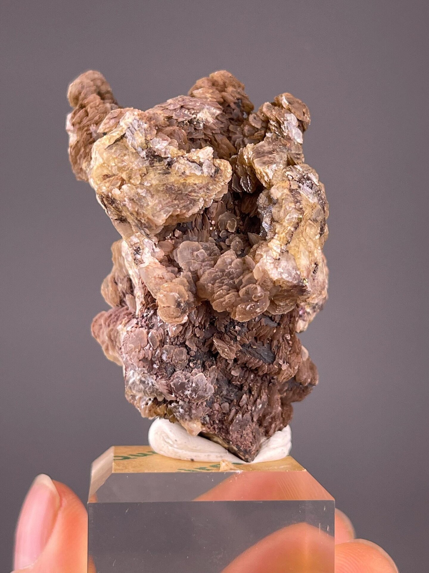 Calcite CaCO3 trigonal crystal with paddle habit, China