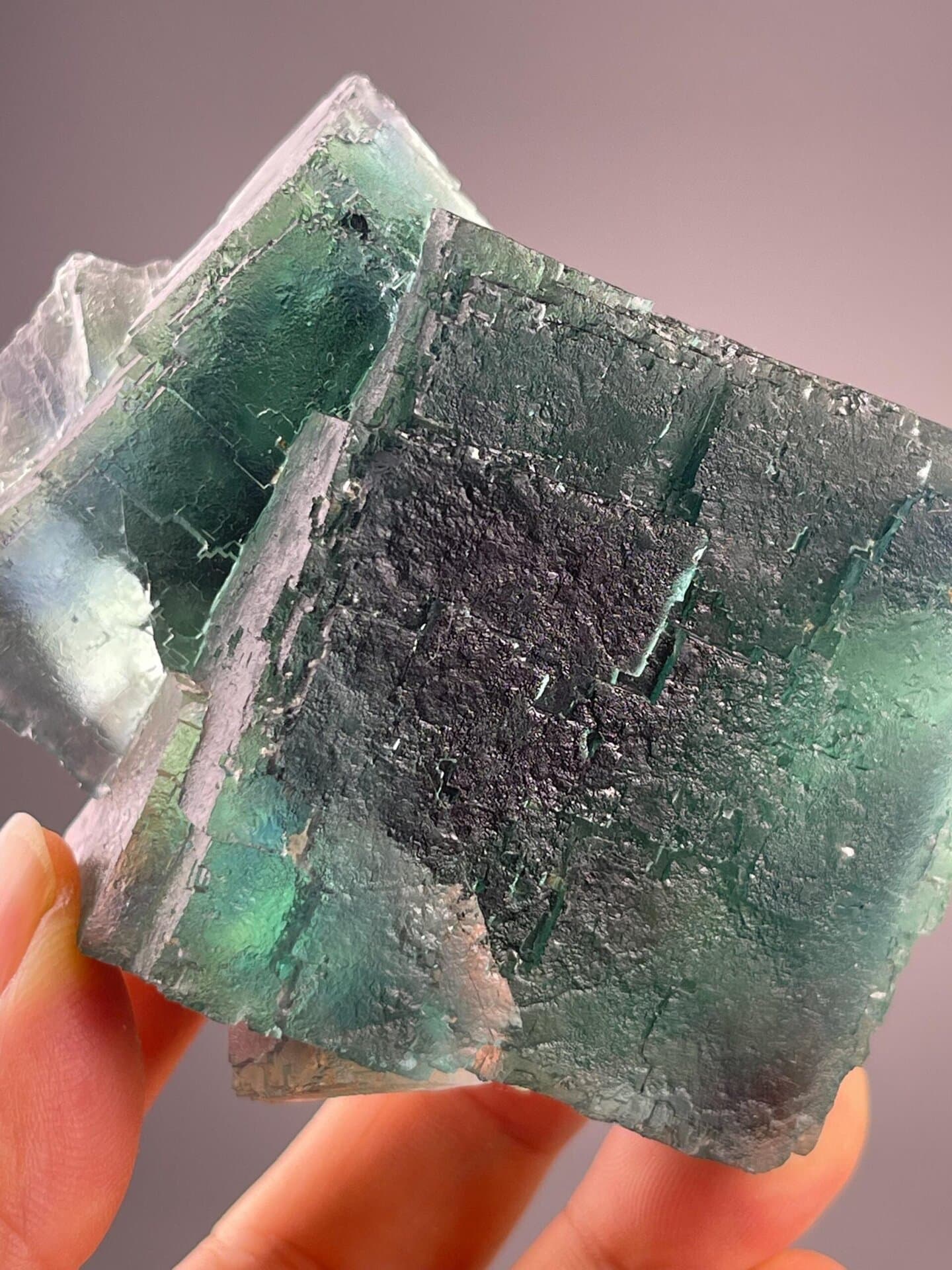 Green fluorite with multiple cubic crystals on matrix, Namibia
