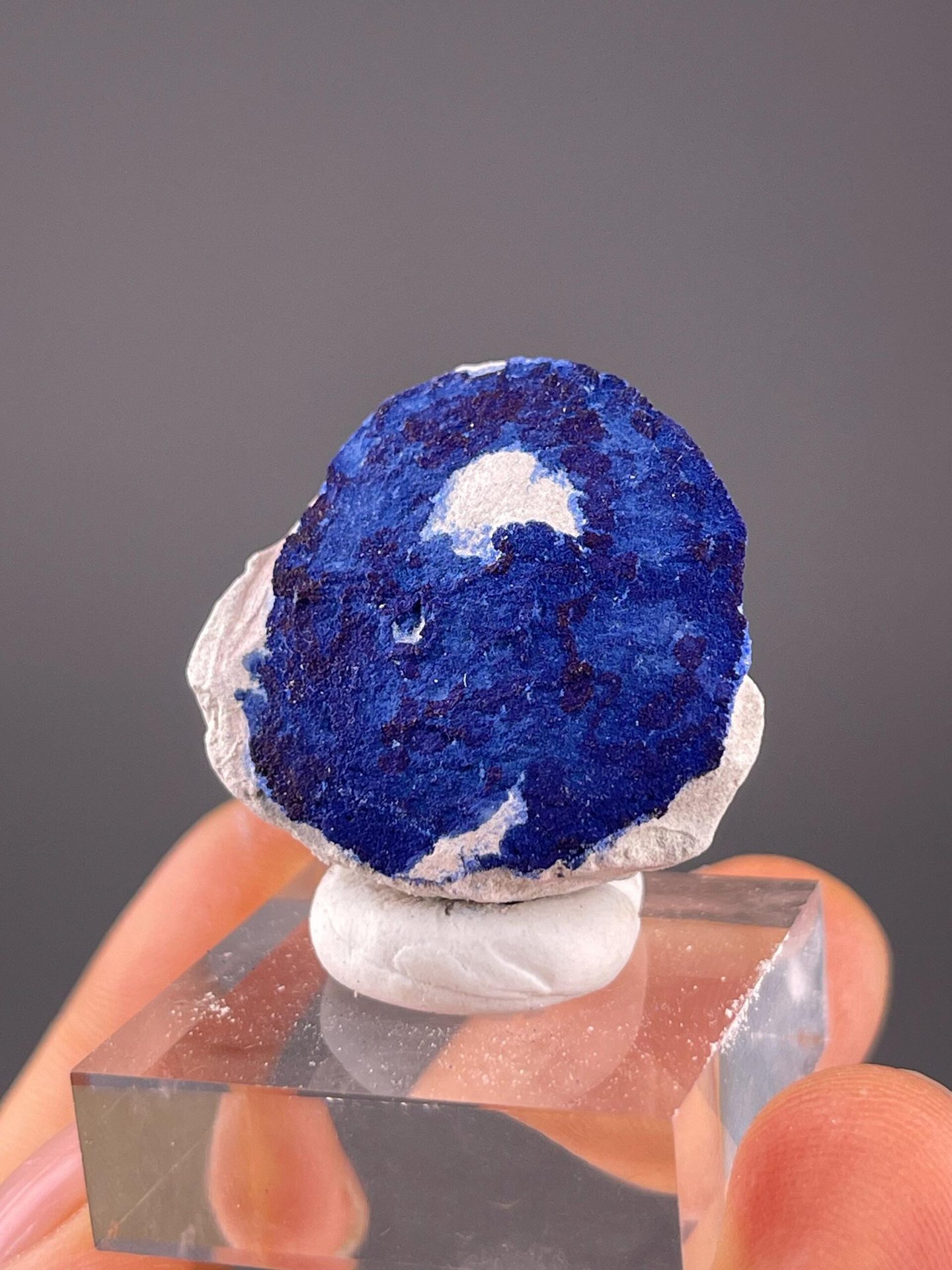 Rare Australian azurite sun with radial disc-like crystal habit