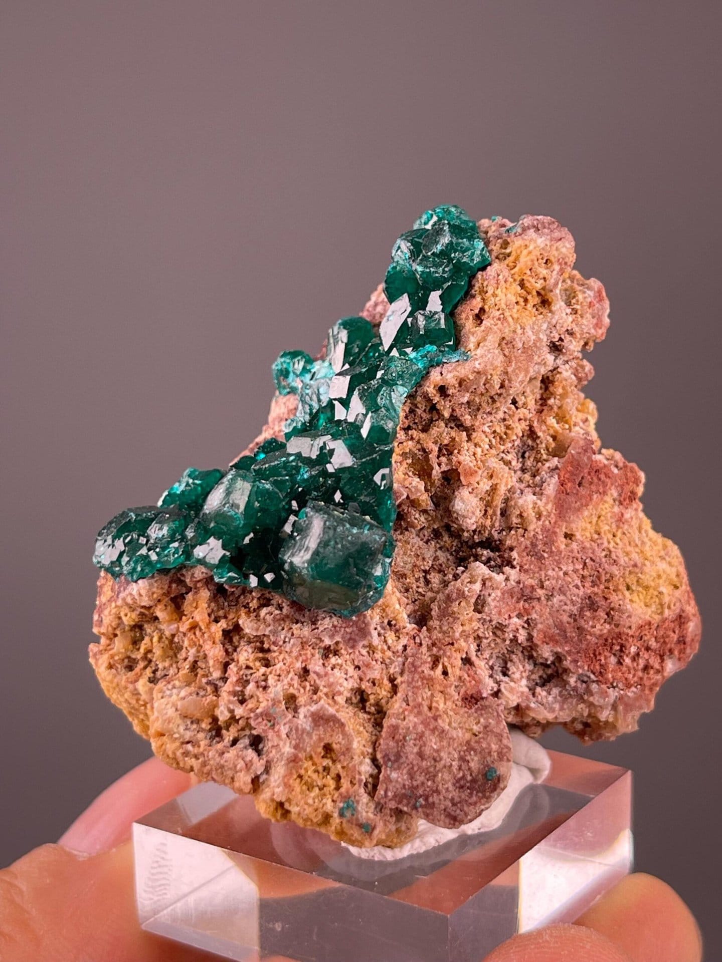 Dioptase cluster measuring 1.9×1.3×1.9 inches