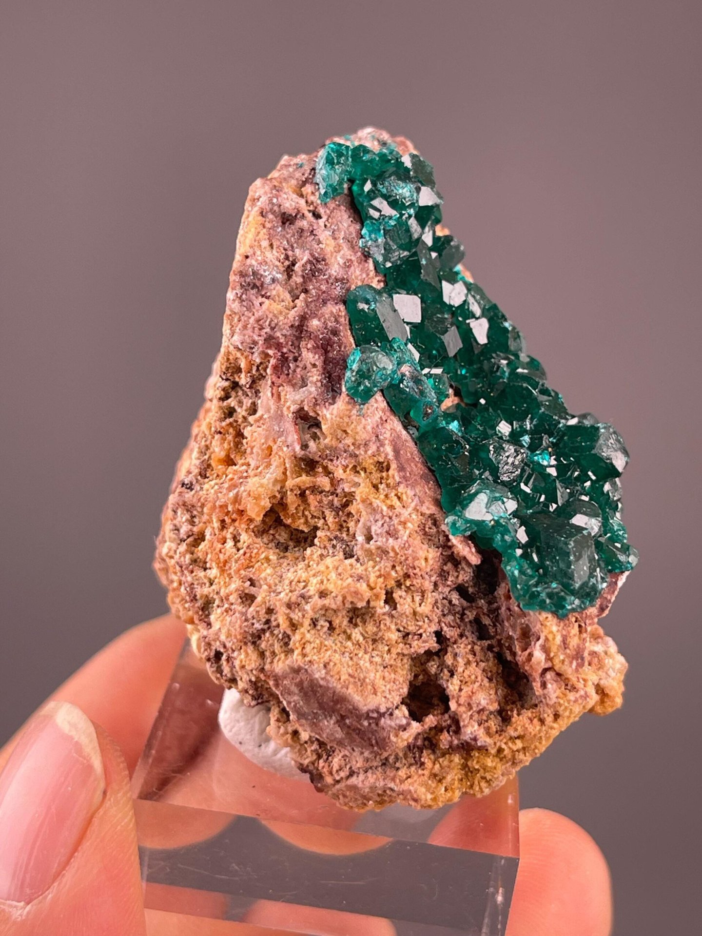 Copper silicate dioptase from Democratic Republic of Congo