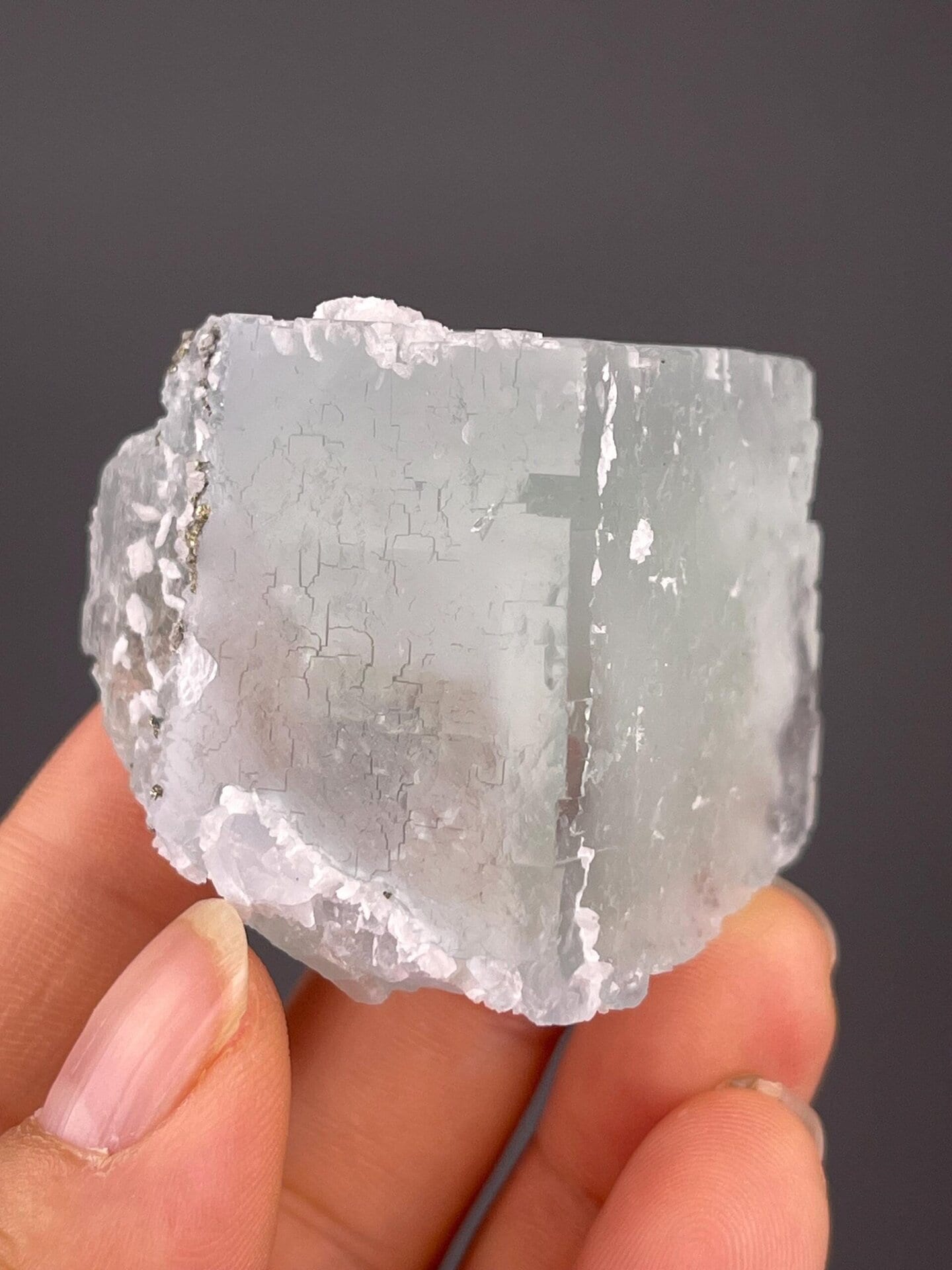 UV light view of fluorite showing fluorescence